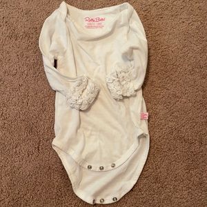 Ruffle Butts white bodysuit